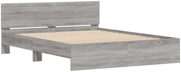 vidaXL Bettgestell mit Kopfteil Grau Sonoma 150x200 cm 3207481 Bild 4