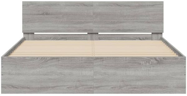 vidaXL Bettgestell mit Kopfteil Grau Sonoma 150x200 cm 3207481 Bild 5