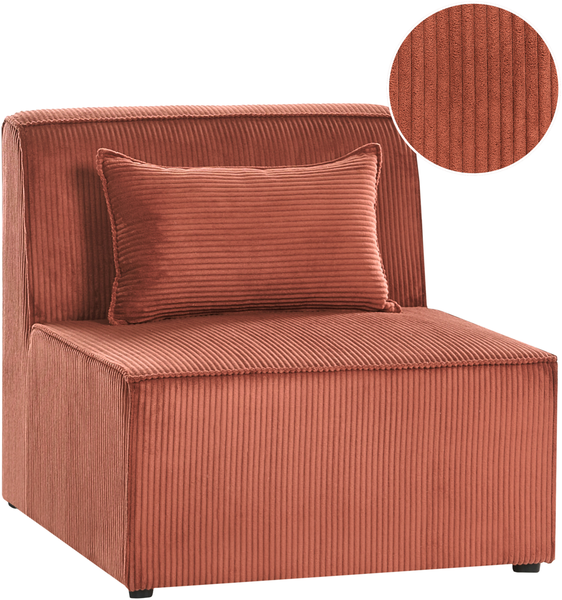 Sesselmodul LEMVIG Cord Goldbraun
