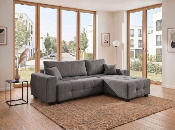 OTTO home Ecksofa Bella L-Form, B: 234 cm - OTTO. Verlässliche Qualität, Ecksofa,Schlaffunktion,Bonnelfederkern,Rückenkissen