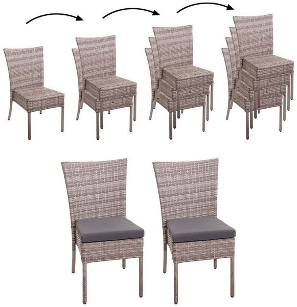 MCW Gartenstuhl MCW-G19-S (Set, 2 St), 2er-Set, Wasserabweisende Bezüge, BSCI-Sozialstandards geprüft