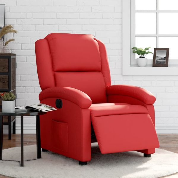 vidaXL Relaxsessel Elektrisch Rot Kunstleder 3204217