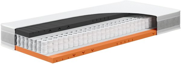 Hn8 Taschenfederkern-Matratze "Eco Spring Elite", H3/H4, 100 x 200 cm, Höhe: ca. 23 cm