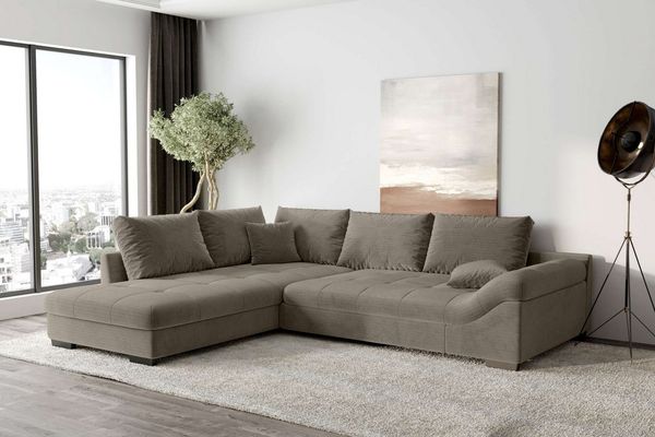99rooms Ecksofa Terra, Sofa, L-Form, Inkl. 5 Rückenkissen, mit Rundumbezug, Wellenfederung