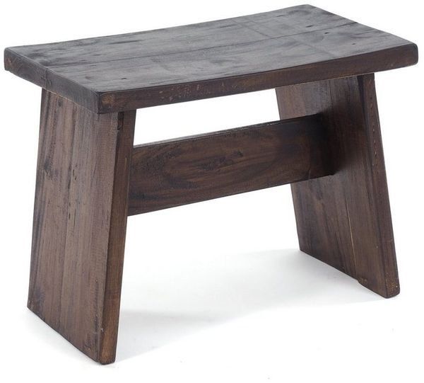DESIGN DELIGHTS Hocker SITZBÄNKCHEN "SCHEMEL 40", Mahagoni, 31 x 40 x 25 cm, Fußhocker, Farbe: