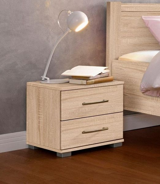 priess Nachtkonsole Husum Nachtkonsole in premium Qualität Schlafzimmer Schrank, mit 2 Schubkästen Nachtschrank Beistellschrank Nachtschränkchen
