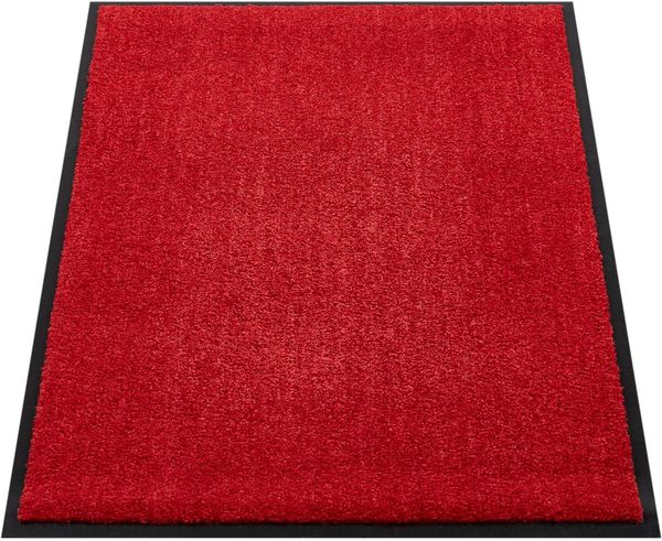 Andiamo 'Super Wash & Clean' Fußmatte, Made in Belgium, rechteckig, Höhe: 7 mm, rutschhemmend, waschbar, Rot, 60 x 90 cm