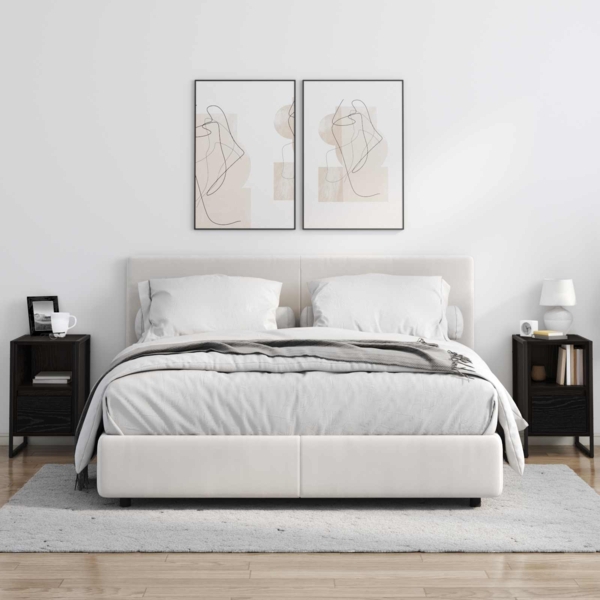 vidaXL Nachttisch 2 pcs Schwarz Eichen-Optik 39,5 x 30 x 50 cm 886655 Bild 3