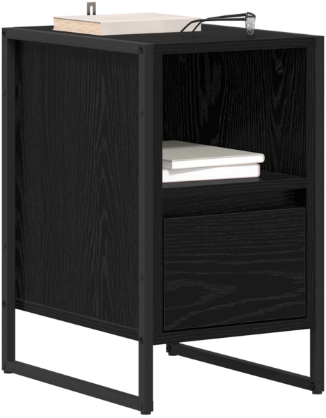 vidaXL Nachttisch 2 pcs Schwarz Eichen-Optik 39,5 x 30 x 50 cm 886655 Bild 2