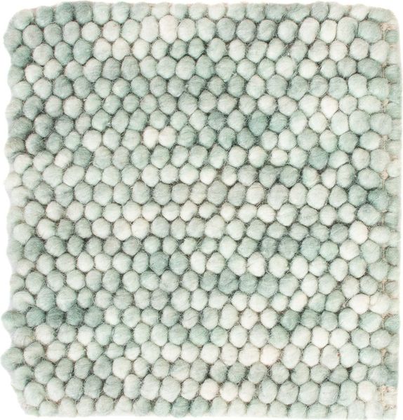 Wollteppich quadratisch - 30 x 30 cm - hellgrün