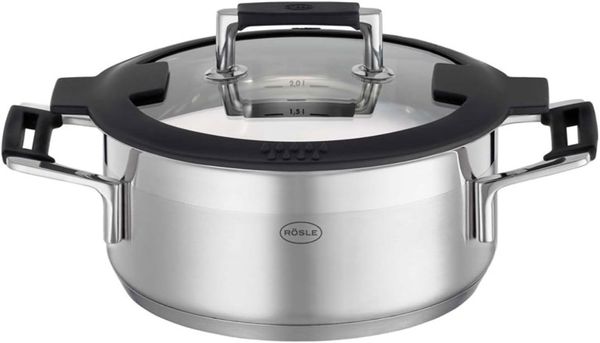 Rösle 'Silence Pro' Kochtopf mit Glasdeckel, 2,9 Liter, Ø 20 cm