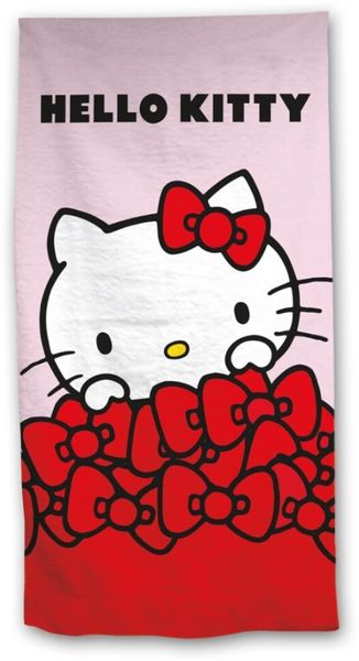 Hello Kitty Kinder Strandtuch Badetuch Baumwolle für Strand und Schwimmbad 90x170 cm