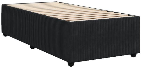 vidaXL Boxspringbett mit Matratze Schwarz 100x200 cm Samt 3287676 Bild 6