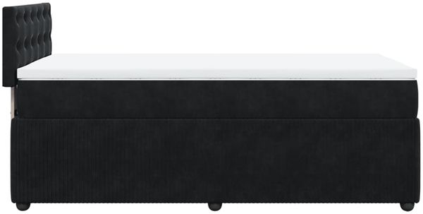 vidaXL Boxspringbett mit Matratze Schwarz 100x200 cm Samt 3287676 Bild 9
