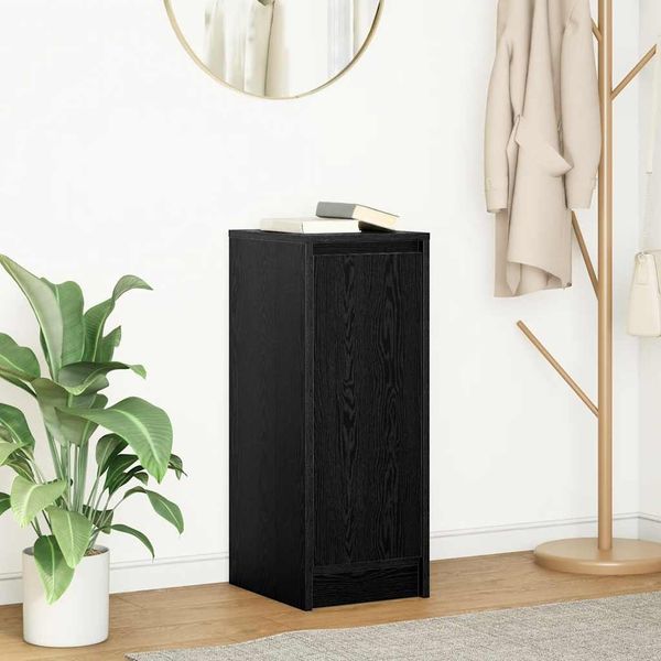 vidaXL Sideboard Schwarz Eichen-Optik 29,5x34x76 cm Holzwerkstoff 861608