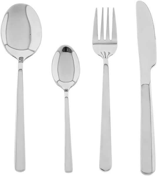 24-tlg Besteckset aus hochwertigem 18/10-Edelstahl - zeitlose Eleganz in Silber