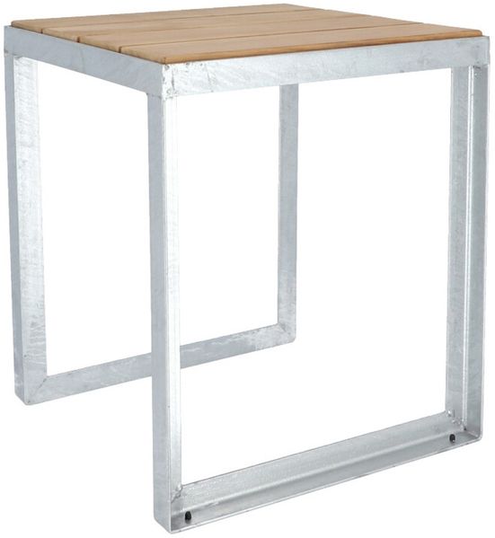 Hocker Jever aus massiven Teakleisten, 40 x 40 x 45 cm
