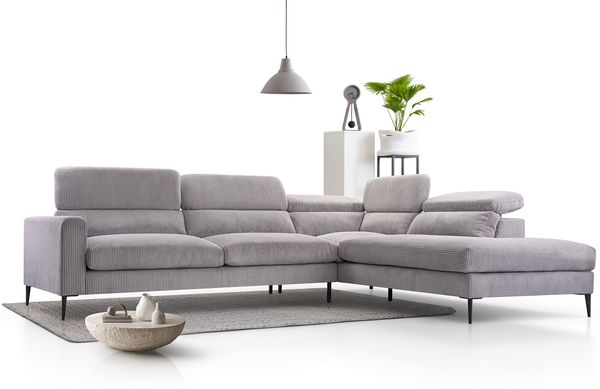 AX LIVING Ecksofa grau Jolandi Couch L Form XXL Ecksofa 300 cm breit R