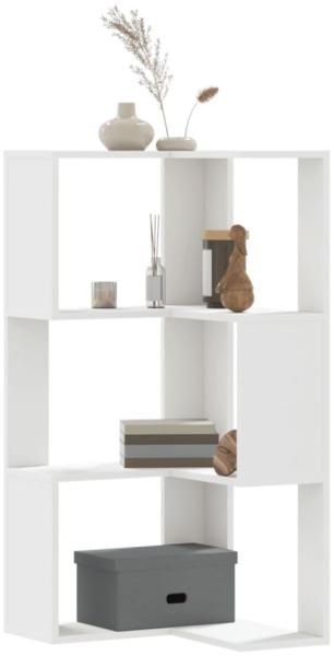 vidaXL Eck-Bücherregal 3 Böden Weiß 50x50x102 cm Holzwerkstoff 852591