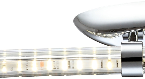 LED Wandleuchte, Chrom, klar, L 81,4 cm Bild 3