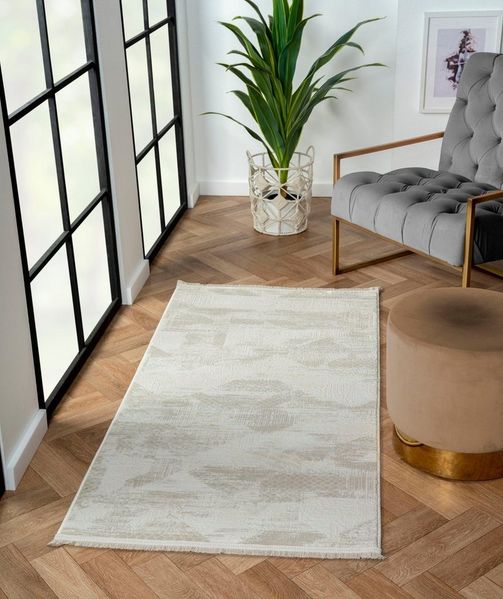 Myflair Möbel & Accessoires Teppich My Life, LAGERRÄUMUNG!, rechteckig, Höhe: 10 mm, Kurzflor, Retro-Style, besonders weich durch Microfaser, mit Fransen