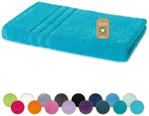 Lavea Handtücher Bali Handtuch 50x100 cm, Weiches Bio-Baumwollfrottee (1-St), pflegeleicht, GOTS-zertifiziert, extra saugstark mit 500g/m²
