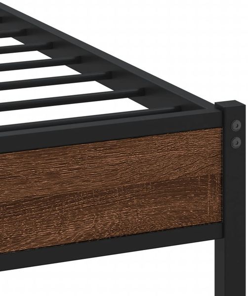 vidaXL Bettgestell ohne Matratze Braun Eiche 120x200 cm Holzwerkstoff 4017306 Bild 7