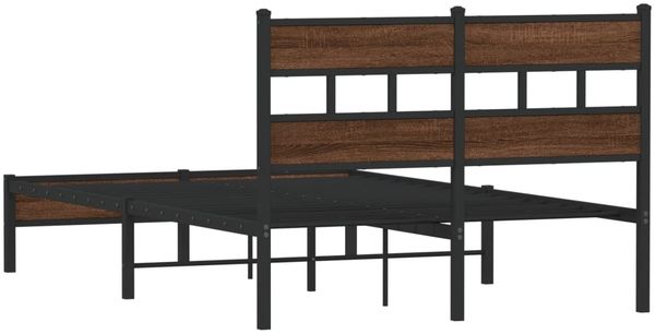 vidaXL Bettgestell ohne Matratze Braun Eiche 120x200 cm Holzwerkstoff 4017306 Bild 6