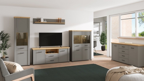 Home affaire Vitrine Valencia Türen und Einlegeböden mit 4mm-Sicherheitsglas Bild 1