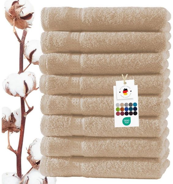 Carpe Sonno Gästehandtücher 30x50 cm 8x Gästetuch Set 100% Baumwolle Frottier Handtücher 500 g/m2, Frottier (Spar-Set, 8-St), Extra Soft & Weich, Saugfähig, Schwer, Atmungsaktiv, schnell trocknend