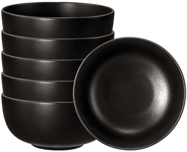 Seltmann Weiden Liberty Velvet Black Müslischale ø 15 cm 6er Set