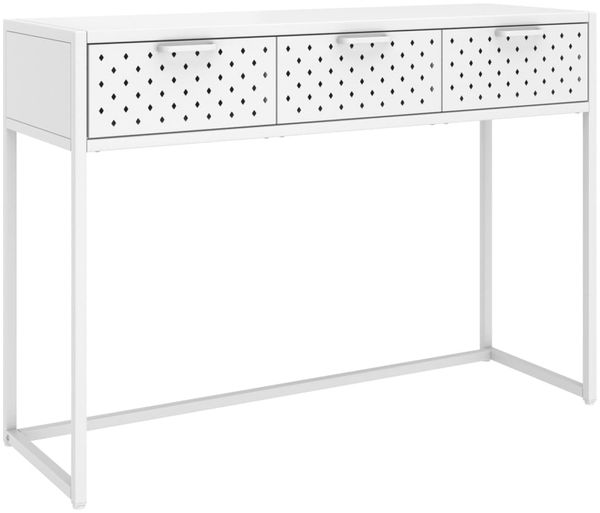 Konsolentisch, Beistelltisch, Konsole Weiß 106x35x75 cm Stahl