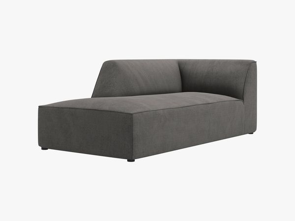 Micadoni Recamiere Ruby 1-Sitzer Links Kord Scala Dunkelgrau Bild 2
