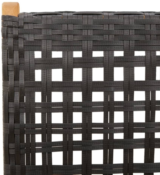 vidaXL Gartenstuhl Verstellbar 8 Stk. Schwarz Poly Rattan Massivholz 3214522 Bild 8