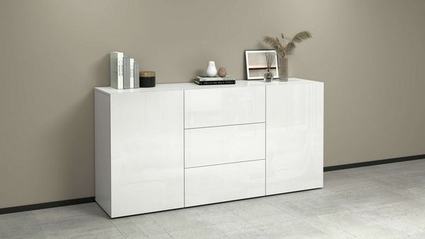 INOSIGN Sideboard Egypt, Kommode, Schrank, Kredenz, grifflos, 2 Türen, 3 Schubkästen, kompl. Hochglanz lackiert Breite 160