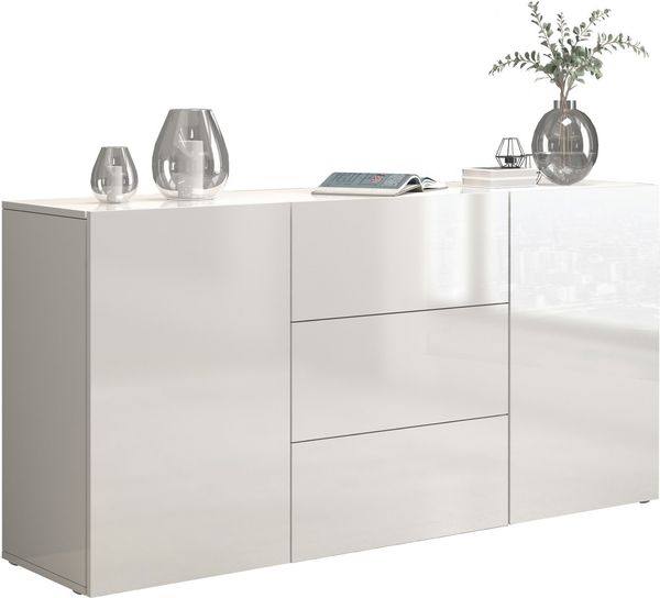 INOSIGN Sideboard Egypt, Kommode, Schrank, Kredenz, grifflos, 2 Türen, 3 Schubkästen, kompl. Hochglanz lackiert Breite 160 Bild 3