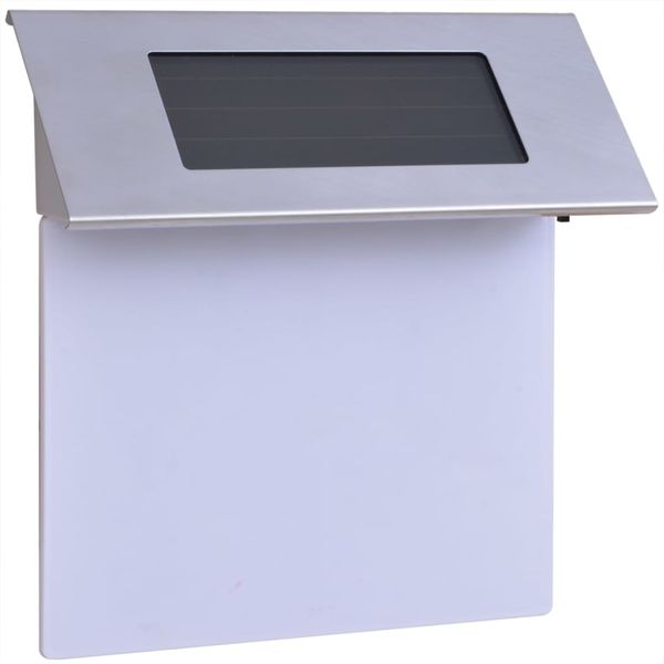 vidaXL LED-Hausnummernleuchte Solar Edelstahl 42340