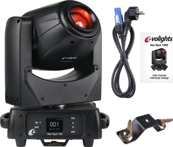 Evolights EVOLIGHTS NEO SPOT 130W LED-Bühnenbeleuchtung mit beweglichem Kopf