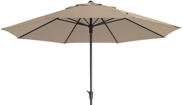 Madison TIMOR Sonnenschirm Kurbelschirm Gartenschirm Ø400cm natur