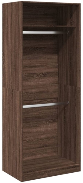 vidaXL Kleiderschrank Braun Eichen-Optik 80x50x200 cm Holzwerkstoff 3307798