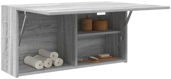 vidaXL Bad-Wandschrank Grau Sonoma 80x25x40 cm Holzwerkstoff 860090