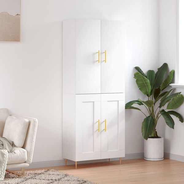 vidaXL Highboard Weiß 69,5x34x180 cm Holzwerkstoff 3195779