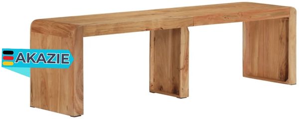 Sitzbank NIKI 160x38x45 cm Massivholz Akazie | Küchenbank Esszimmerbank Flurbank ohne Rückenlehne