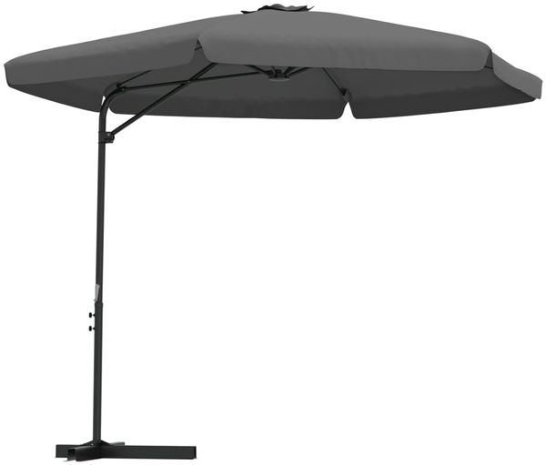 Sonnenschirm, Terrassenschirm mit Stahlmast 300 cm Anthrazit