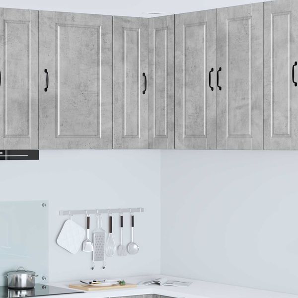 vidaXL Wand-Eckschrank PORTO Beton Grau 57 x 57 x 80 cm Holzwerkstoff 885428