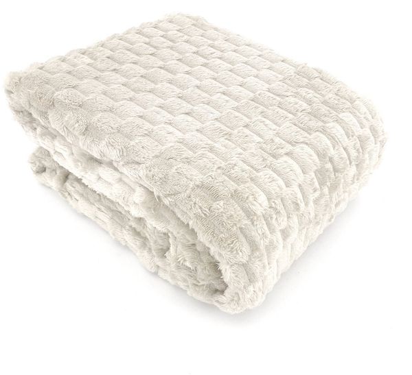 Wohndecke flauschige Flanell Kuscheldecke 150x200 Sofadecke, heimtexland, Hoch-Tief-Struktur I temperaturausgleichend I super weich