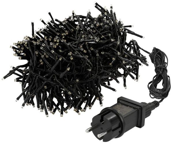 ECD Germany LED-Lichterkette Weihnachtsbeleuchtung Weihnachtslichterkette Christbaumbeleuchtung, Cluster Lichterkette 768 LEDs 5,5m für Innen & Außen IP44 Warmweiß
