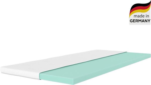 Älgdröm, Topper Belize, Topper 90x200, 140x200, 180x200 cm, in 2 Härtegraden, 9 cm hoch, Kaltschaum, Matratze, Boxspringbett, Allergiker geeignet (Hausstauballergiker)