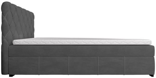 Boxspringbett Schlafzimmerbett GISEL 120x200cm Stoff Salvador Dunkelgrau Bild 5