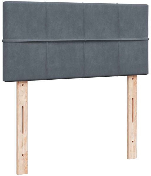 vidaXL Ottoman-Bett mit Matratze & LEDs Dunkelgrau 100x200 cm Samt 3312603 Bild 9